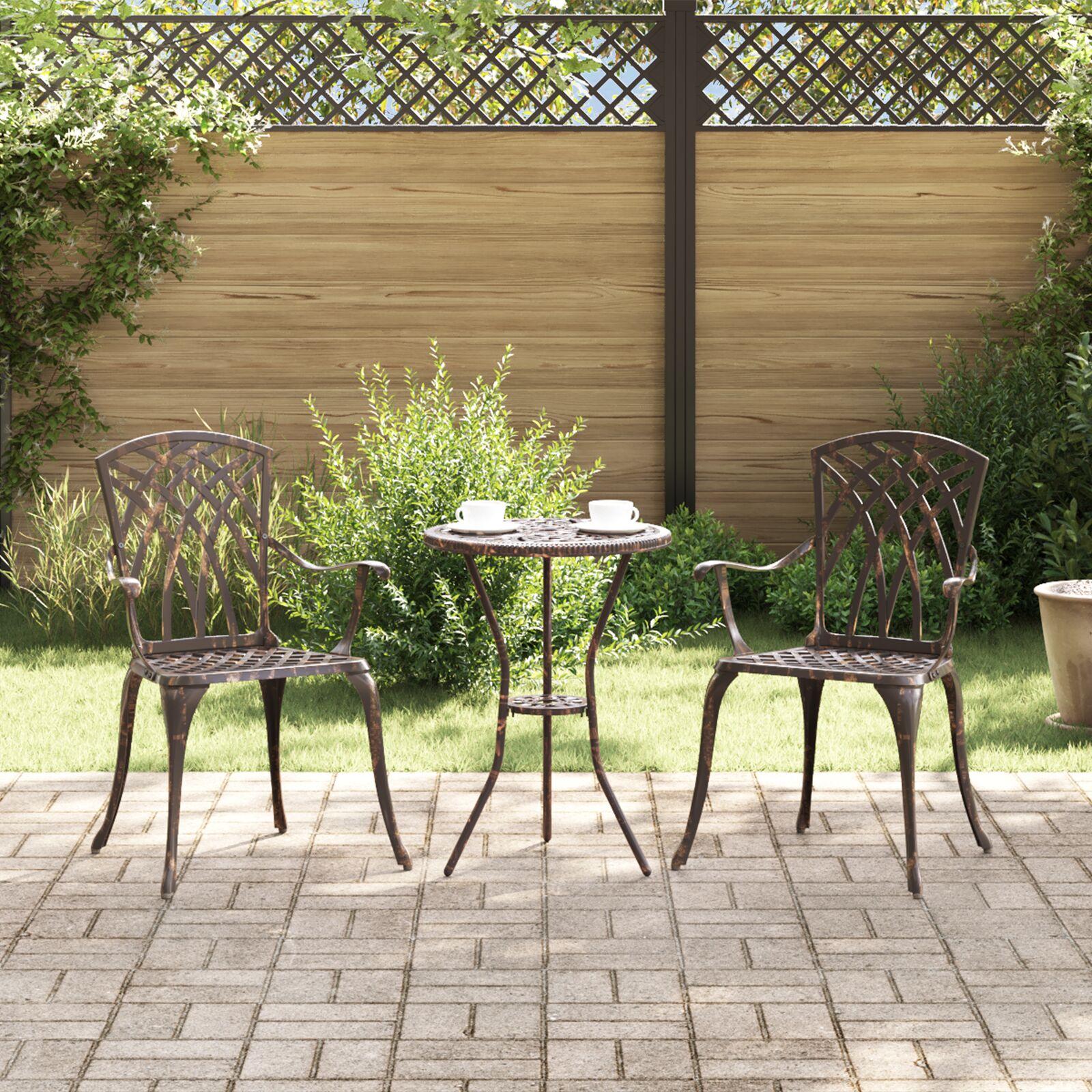 Havestole 2 stk i bronze støbt aluminium