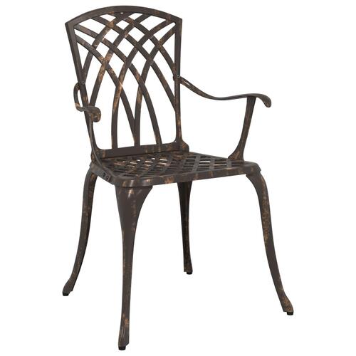 Havestole 2 stk i bronze støbt aluminium