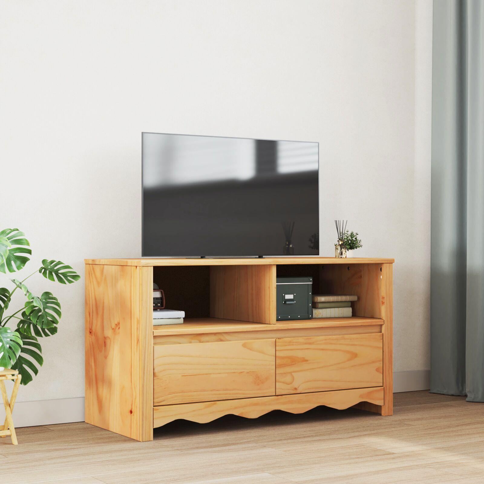 TV Skab "DRAMMEN" 99x43x55 cm Solid Træ Fyr