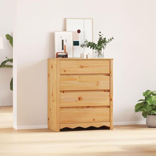 Kommode ""DRAMMEN"" 76,5x40x91 cm Solid Træ Fyr