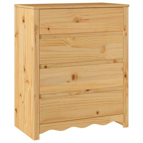 Kommode ""DRAMMEN"" 76,5x40x91 cm Solid Træ Fyr