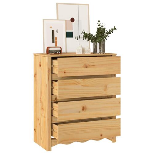 Kommode ""DRAMMEN"" 76,5x40x91 cm Solid Træ Fyr