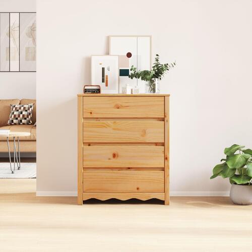 Kommode ""DRAMMEN"" 76,5x40x91 cm Solid Træ Fyr