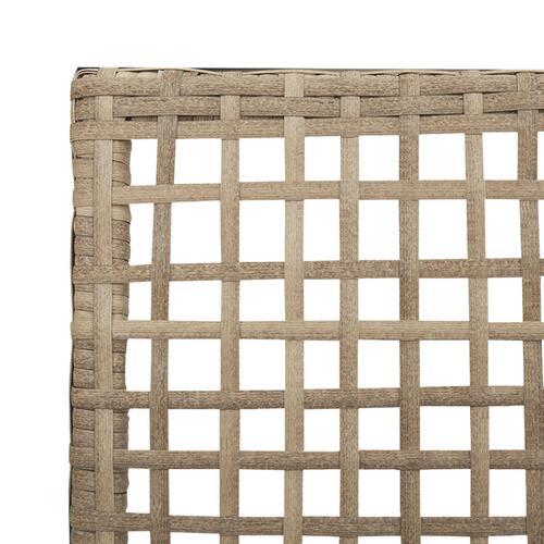 Havestole 2 stk med puder Beige Poly Rattan