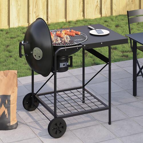 Kulgrill Trolley med låg - Sort 96x72x113 cm - Metal