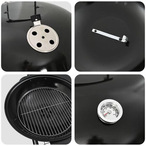 Kulgrill Trolley med låg - Sort 96x72x113 cm - Metal