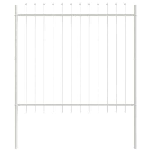 Havehegn med Spidstop Hvid 1,7x1,5 m Stål
