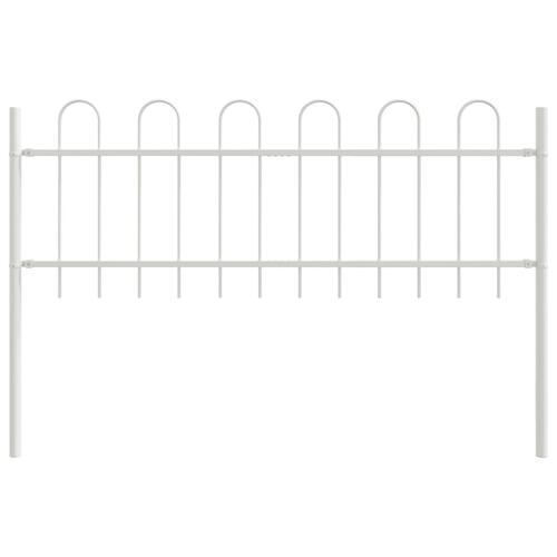 Havelåge Hvid Stål 170 x 60 cm Holdbart Havelågepanel Moderne
