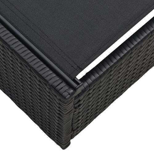 Solseng Sort 60x200x27 cm Poly Rattan