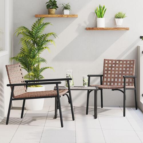 Have Stole 2 stk Sort 79x56x73,5 cm Poly Rattan