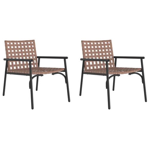 Have Stole 2 stk Sort 79x56x73,5 cm Poly Rattan
