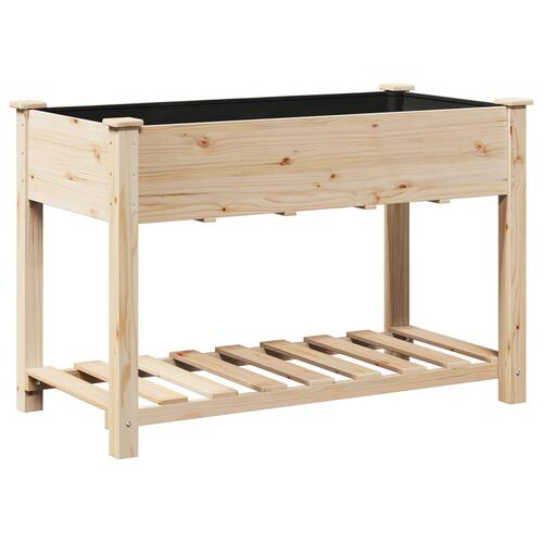 Havekrukke med hylde 115x59x76 cm Solid fyrretræ