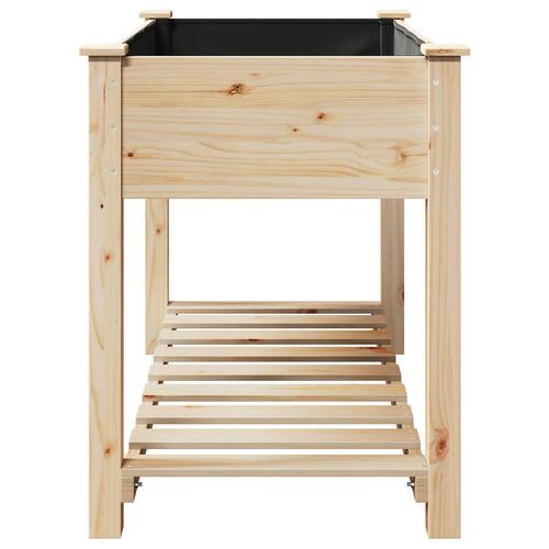 Havekrukke med hylde 115x59x76 cm Solid fyrretræ