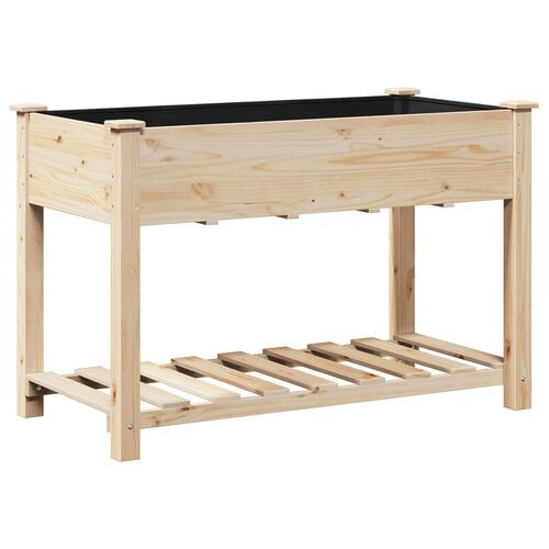 Havekrukke med hylde 115x59x76 cm Solid fyrretræ