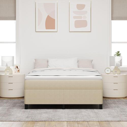 Senge ramme Lys Grøn Grå 140x190 cm Corduroy Stof