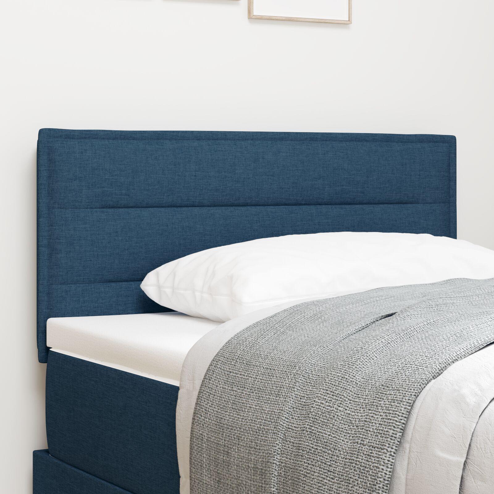 Senggavl med linjer Design Blå 90 cm Stof