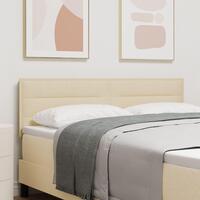 Sengegavl Linjer Design Creme 140 cm Stof
