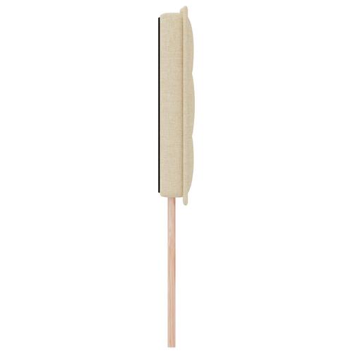 Sengegavl Linjer Design Creme 140 cm Stof