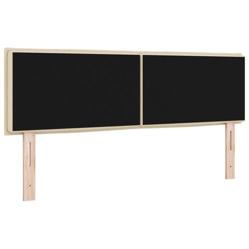Sengegavl Linjer Design Creme 140 cm Stof