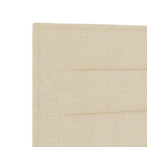Sengegavl Linjer Design Creme 140 cm Stof