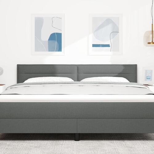 Hovedgavl med Linjer Design Mørkegrå 180 cm Stof