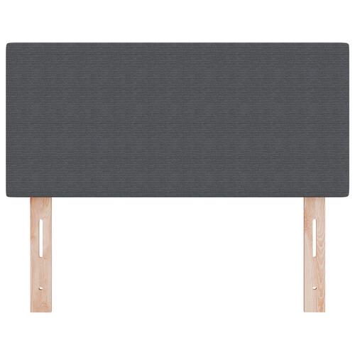 Hovedgærde Enkel Design Mørkegrå 80 cm Corduroy Stof