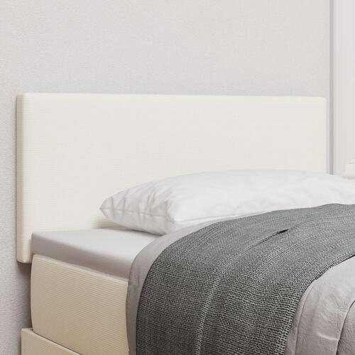 Sengegavl Enkel Design Creme 100 cm Fløjlstof