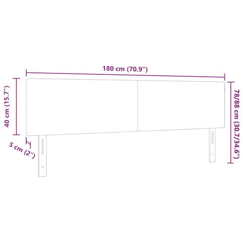 Sengegavl Enkel Design Creme 180 cm Fløjlstof