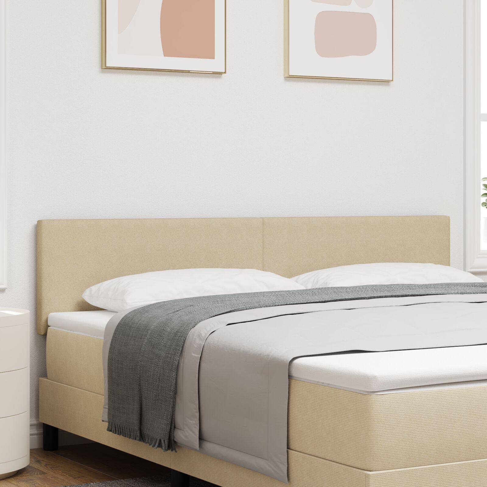 Hovedgærde Enkel Design Lys Grøn Grå 180 cm Corduroy Stof