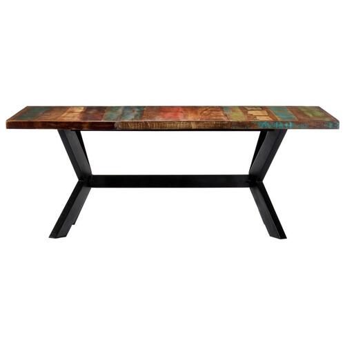 Spisebord 200x100x75 cm massivt genbrugstræ