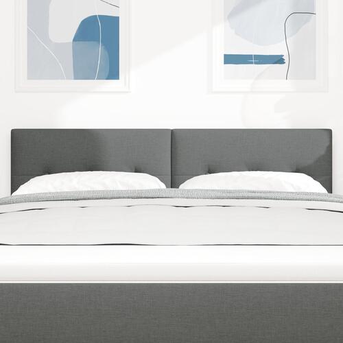 Hovedgærde med knapper, mørkegrå, 160 cm stof