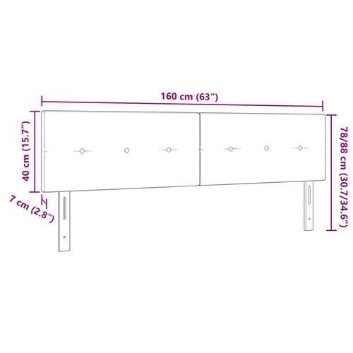 Hovedgærde med knapper, mørkegrå, 160 cm stof