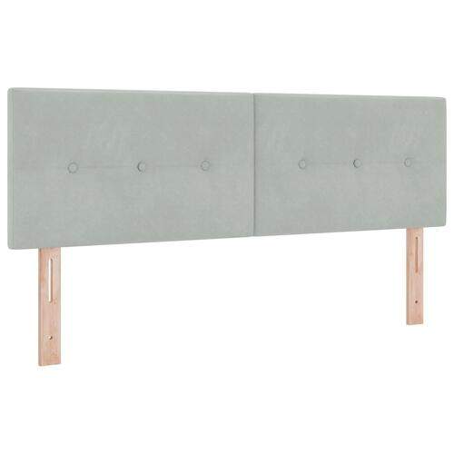 Sengegavl Knap tufted Lysegrå 160 cm Velvet
