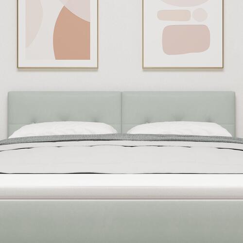 Sengegavl Knap tufted Lysegrå 160 cm Velvet