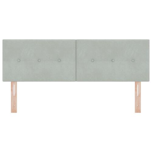Sengegavl Knap tufted Lysegrå 160 cm Velvet