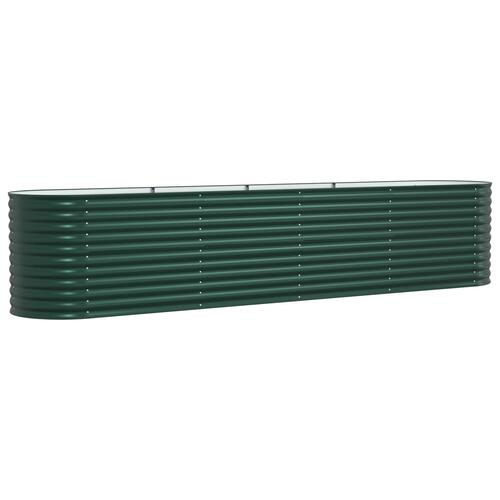 Hævet Havebed Grøn 400x80x81 cm Galvaniseret Stål