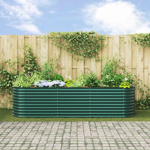 Have Højbed Grøn 320x80x81 cm Galvaniseret Stål