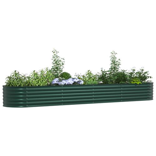 Havehævet Bed Grøn 400x80x44 cm Galvaniseret Stål