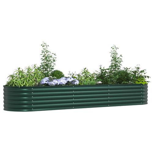 Have Højbed Grøn 320x80x44 cm i Galvaniseret Stål