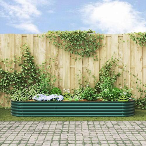Have Højbed Grøn 320x80x44 cm i Galvaniseret Stål