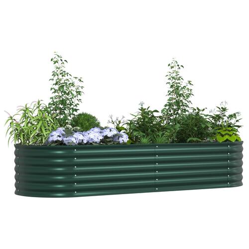 Hævet Bed til Haven Grøn 240x80x44 cm Galvaniseret Stål