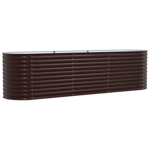 Højbede til Haven Brun 320x80x81 cm Galvaniseret Stål