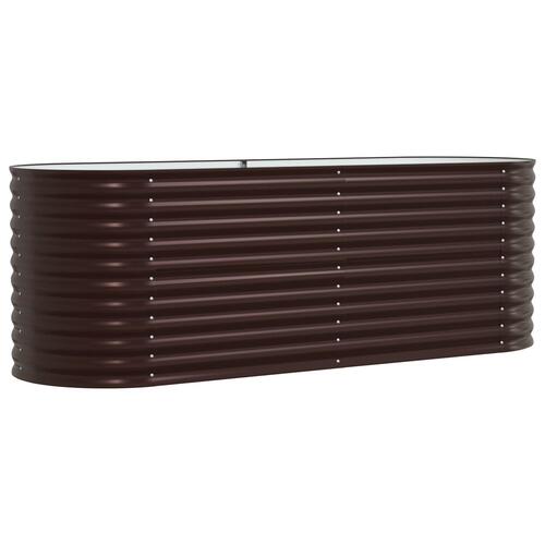 Havehøjbed Brun 240x80x81 cm Galvaniseret Stål