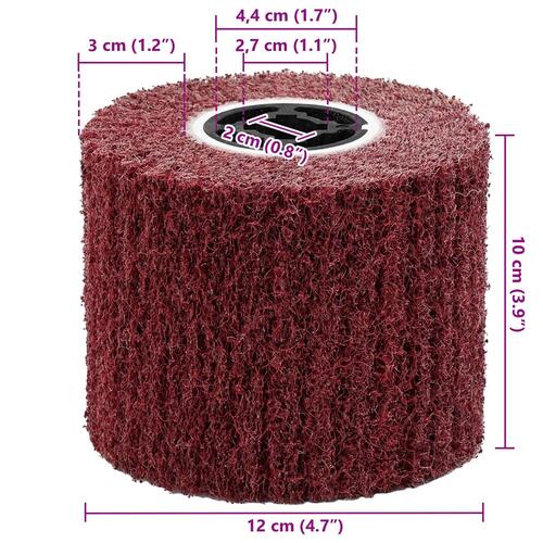 Sliberuller 3 stk 80 Grit Syntetisk Fiber