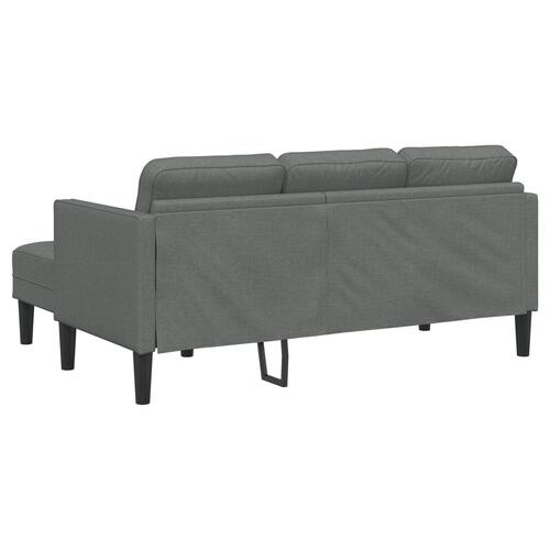 L-formet sofa Sæt med 2 Mørkegrå Polyester