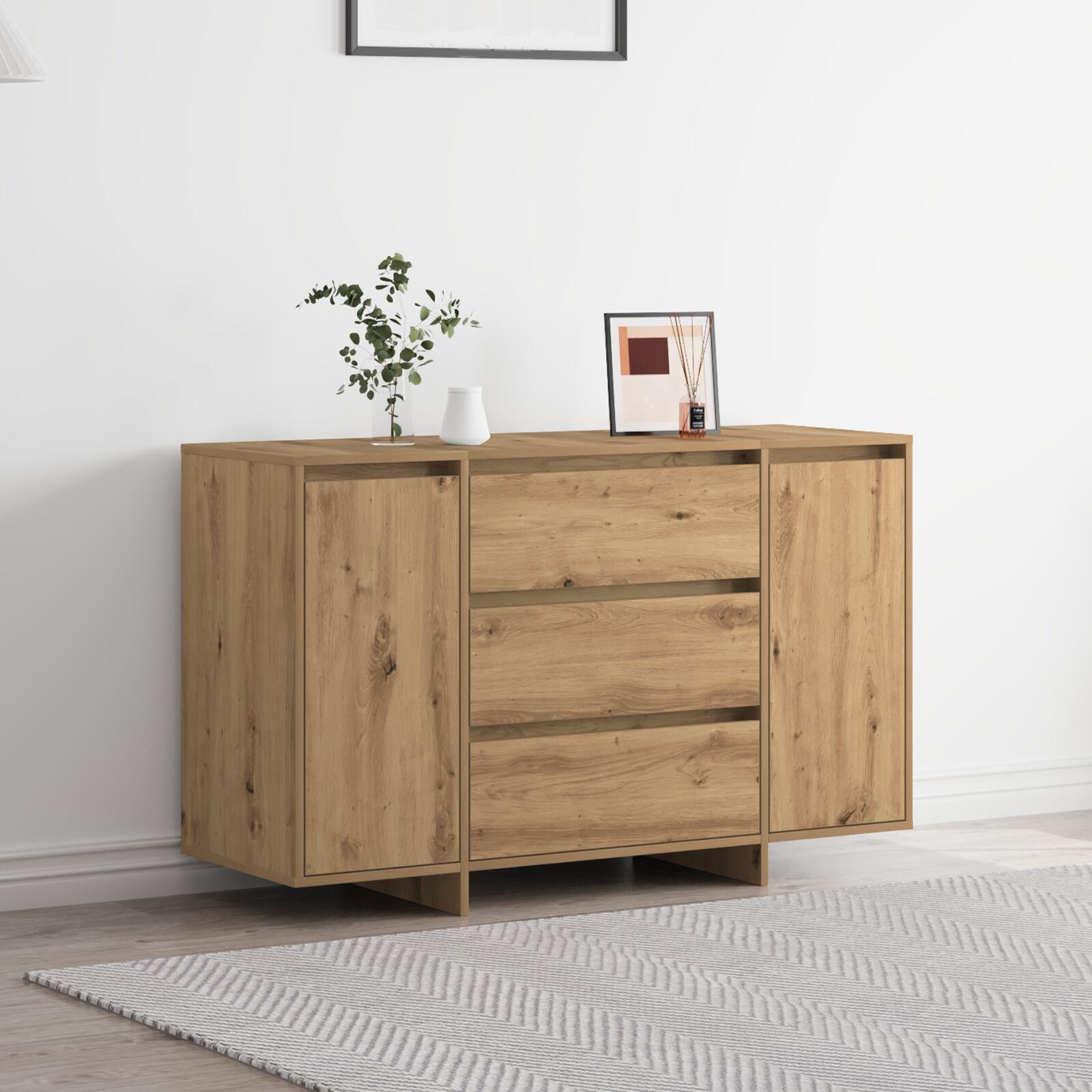 Sideboard Artisan Eg 120x41x75 cm Konstrueret Træ billede