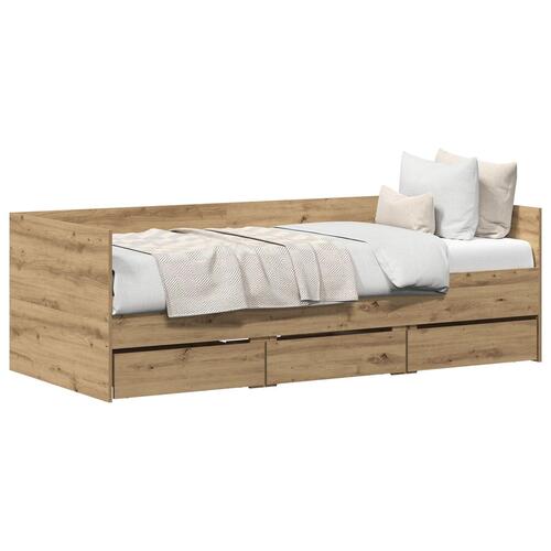 Daybed Håndlavet eg Konstrueret træ 90 x 190 cm Holdbar Daybed