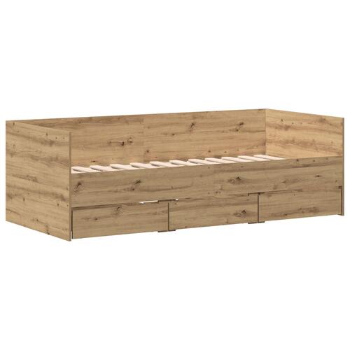 Daybed Håndlavet eg Konstrueret træ 90 x 190 cm Holdbar Daybed
