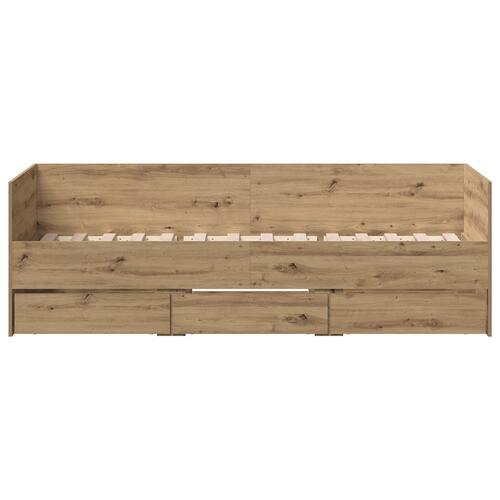Daybed Håndlavet eg Konstrueret træ 90 x 190 cm Holdbar Daybed