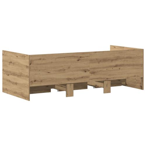 Daybed Håndlavet eg Konstrueret træ 90 x 190 cm Holdbar Daybed